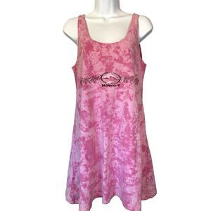 Hawaii Dolphin pink tie dye print tank dress size OS